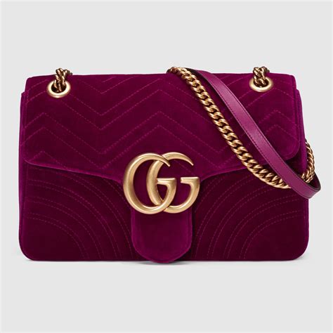 velvet marmont gucci|Gucci Marmont suede bag.